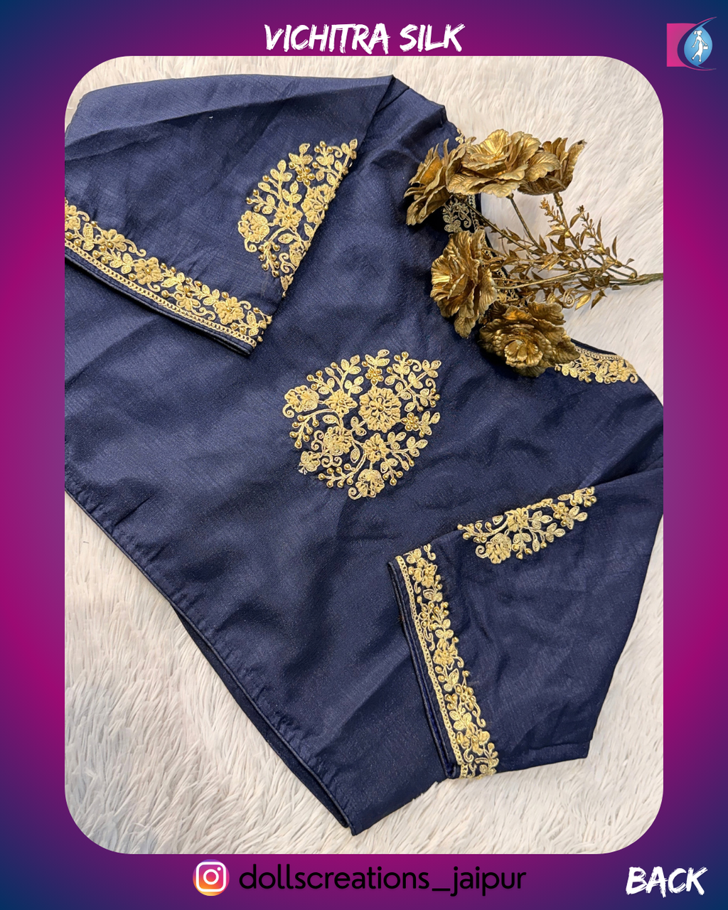 Vichitra Silk (NAVY) DC2207