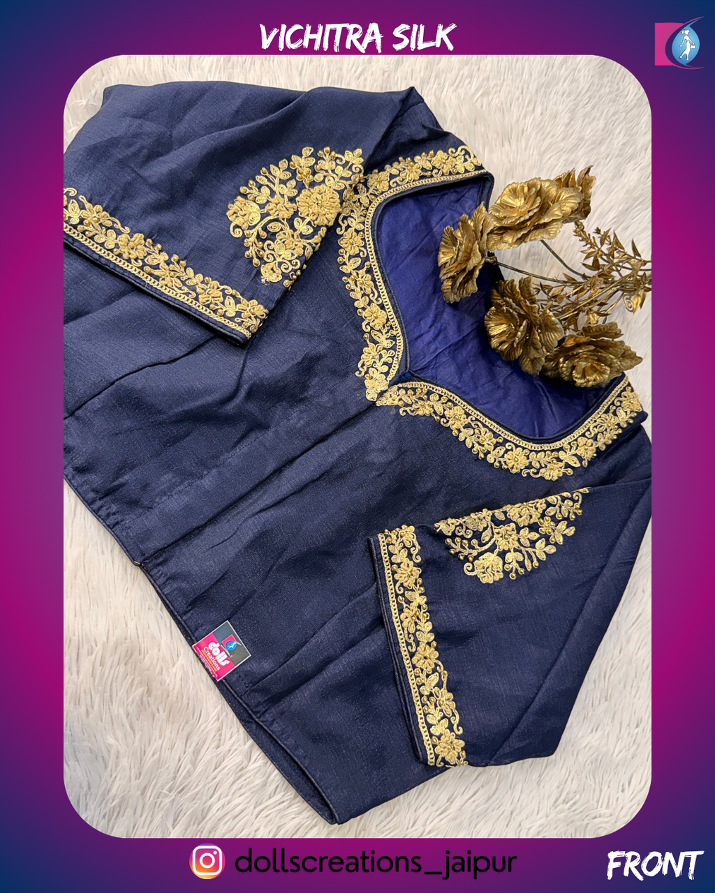 Vichitra Silk (NAVY) DC2207