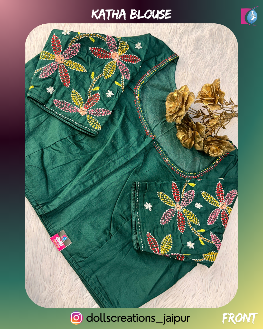 KATHA FLORAL (BOTTLE GREEN) DC1710