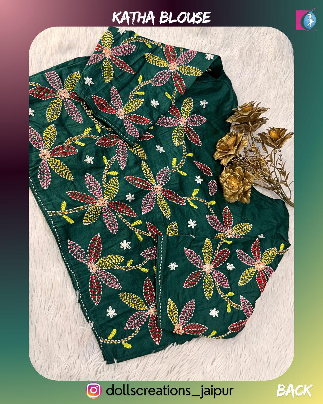 KATHA FLORAL (BOTTLE GREEN) DC1710