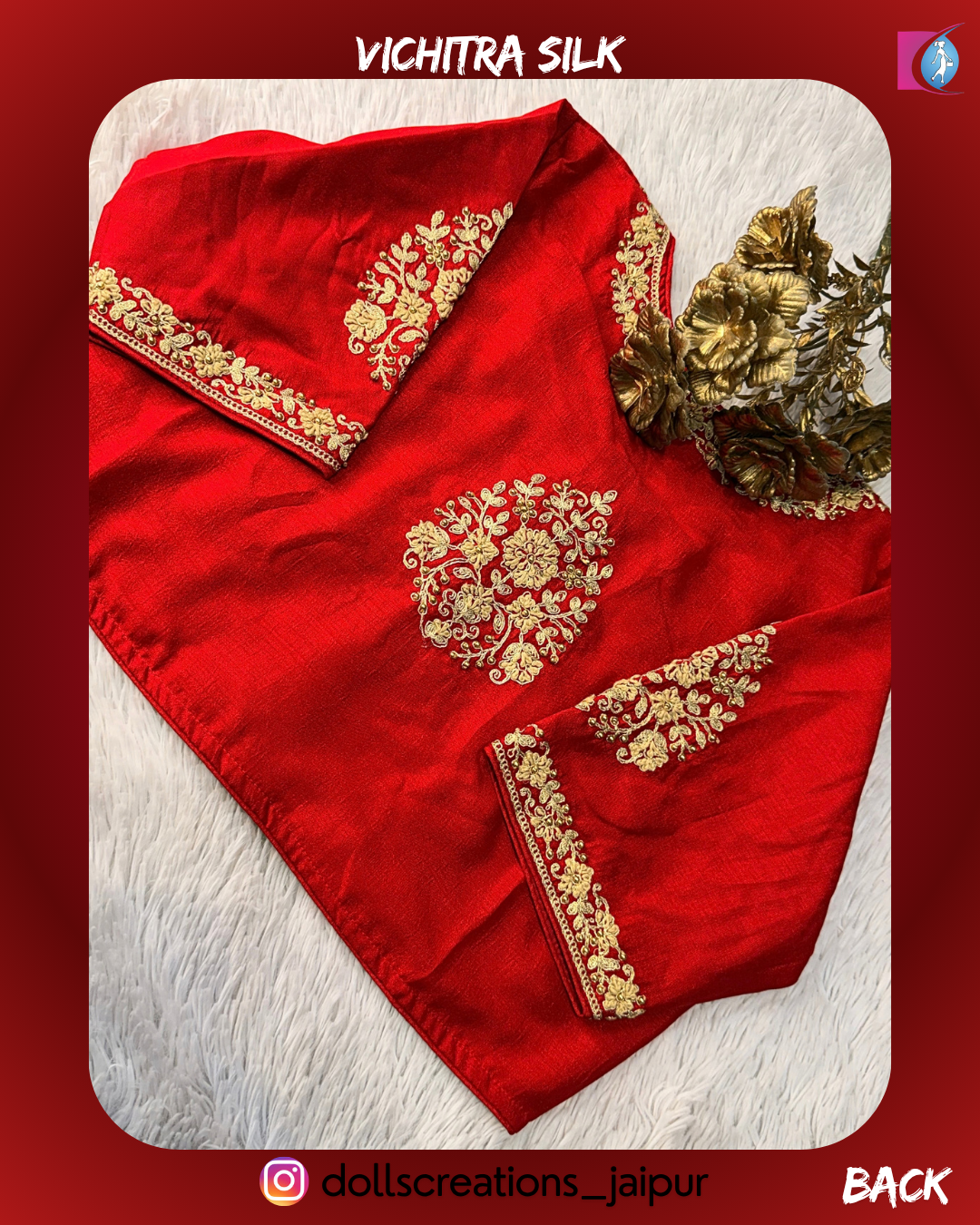 Vichitra Silk (RED) DC2207