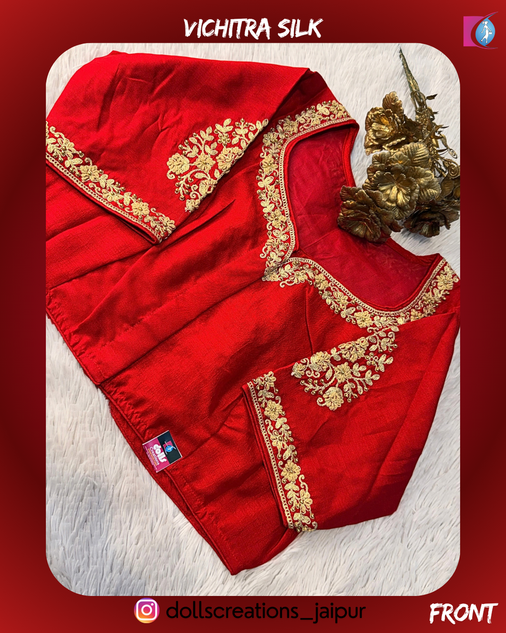 Vichitra Silk (RED) DC2207