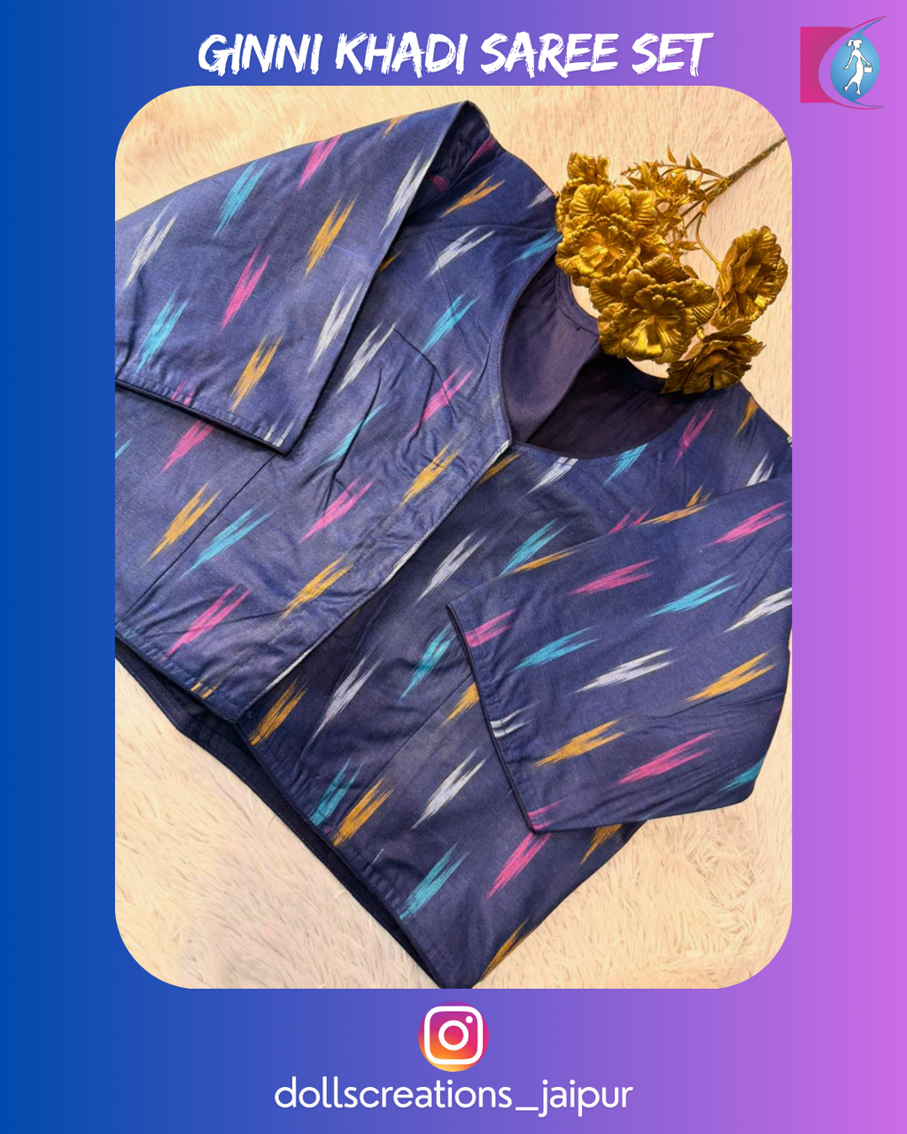Ginni Khadi Combo (Magenta) (DC1605)