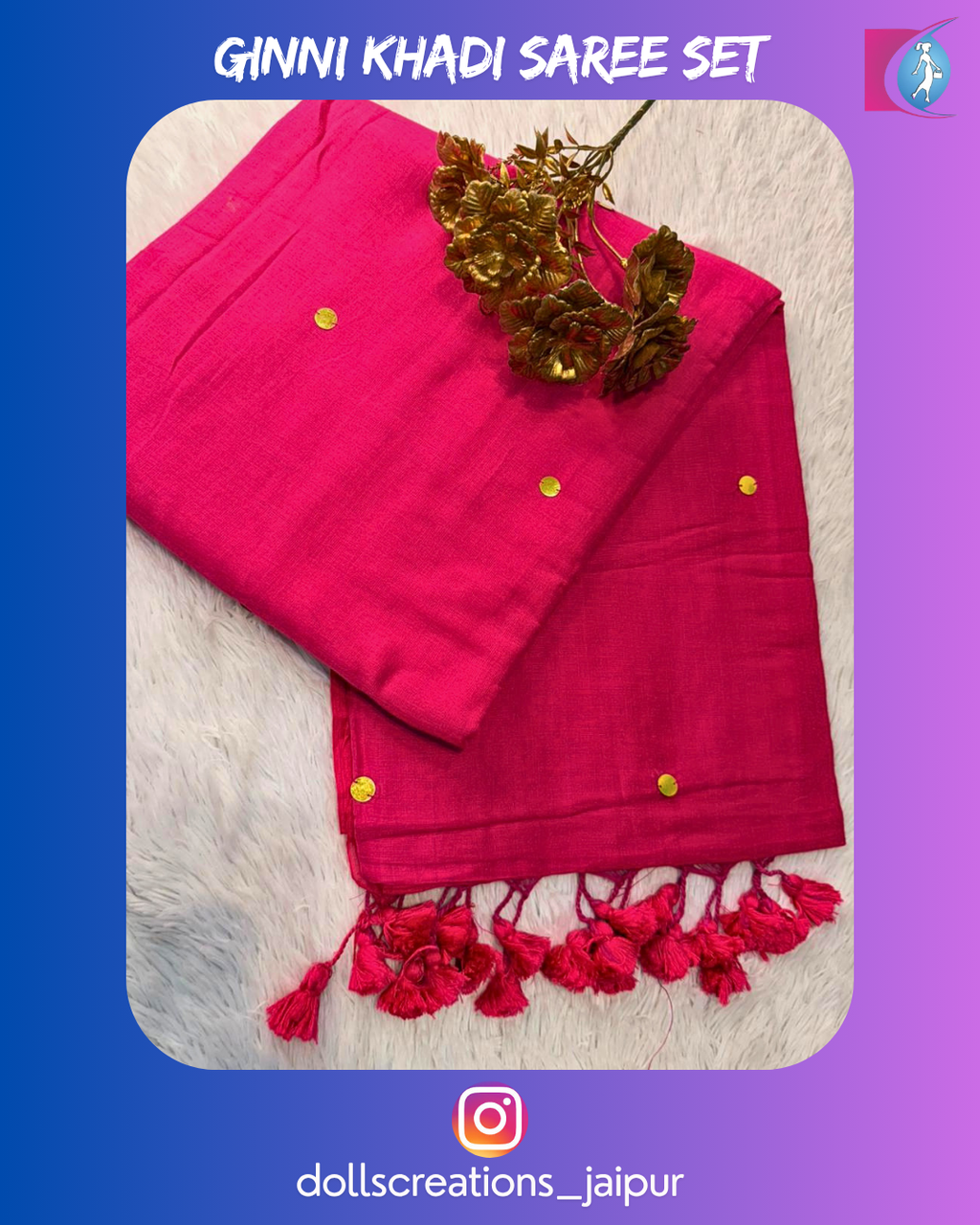 Ginni Khadi Combo (Magenta) (DC1605)