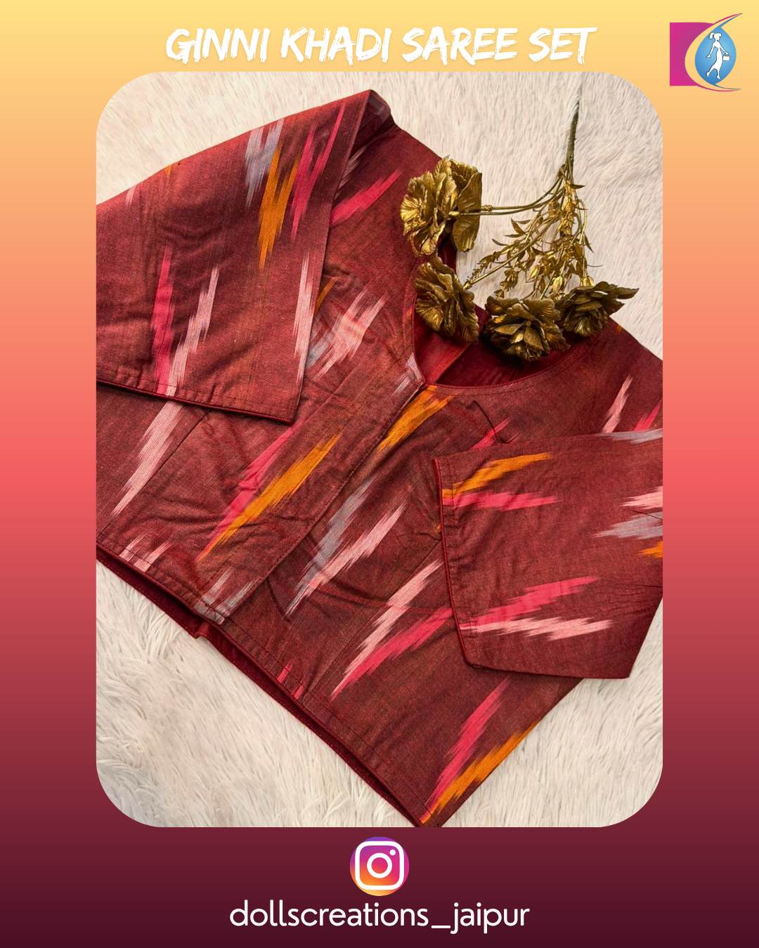 Ginni Khadi Combo (Maroon) (DC1605)
