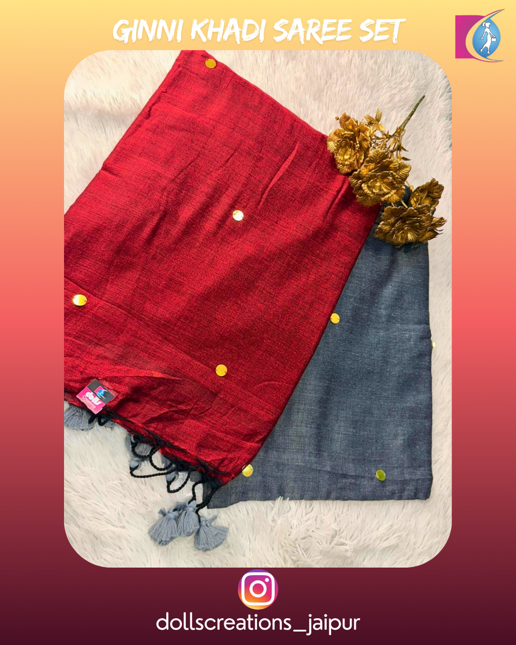 Ginni Khadi Combo (Maroon) (DC1605)