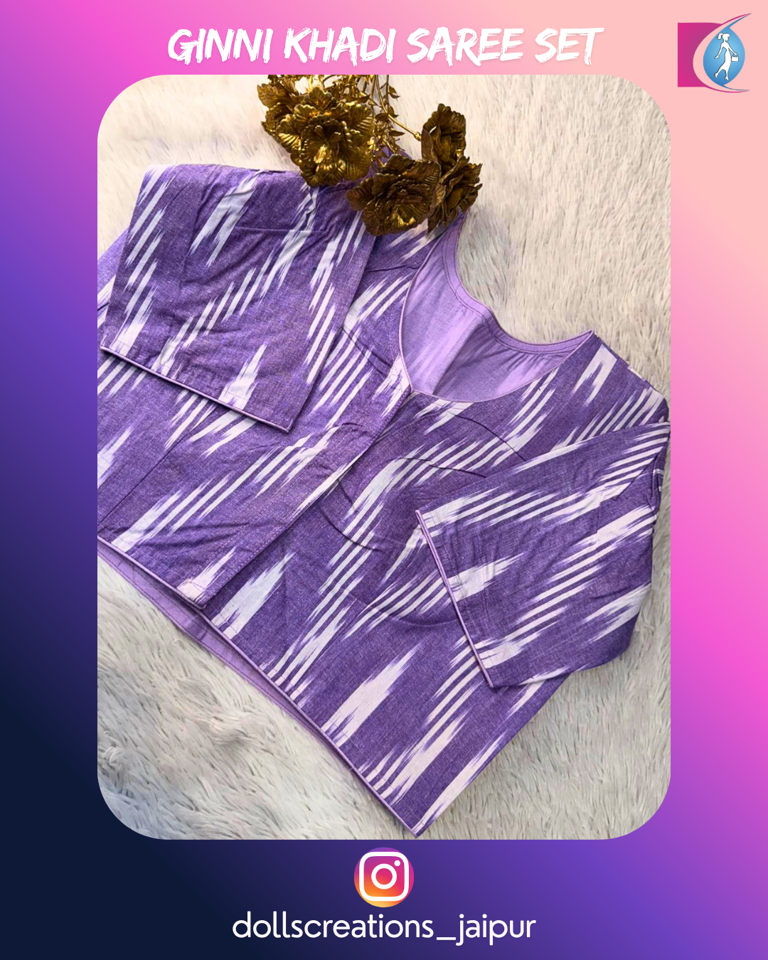 Ginni Khadi Combo (Magenta) (DC1605)