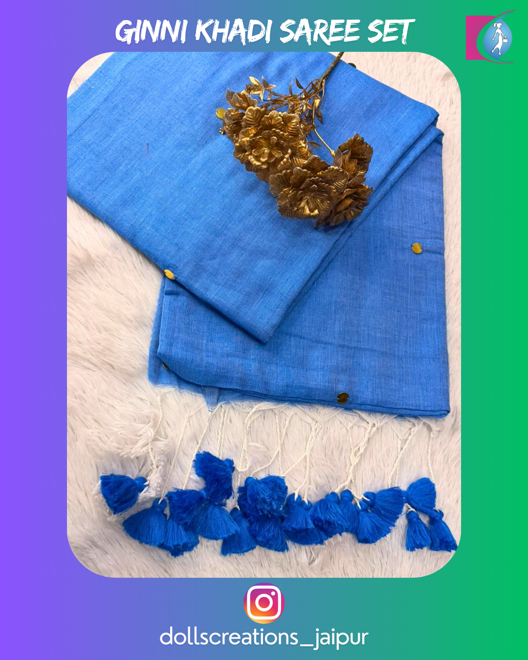 Ginni Khadi Combo (Blue) (DC1605)