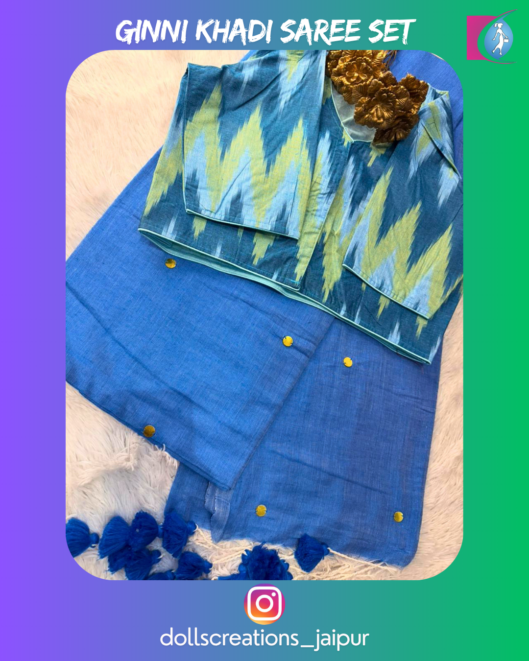 Ginni Khadi Combo (Blue) (DC1605)
