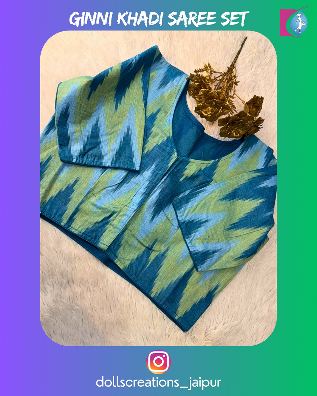 Ginni Khadi Combo (Blue) (DC1605)