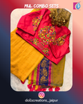 Mul saree set (Mustard Yellow) DC2705
