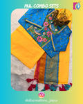 Mul saree set (Yellow) DC2705