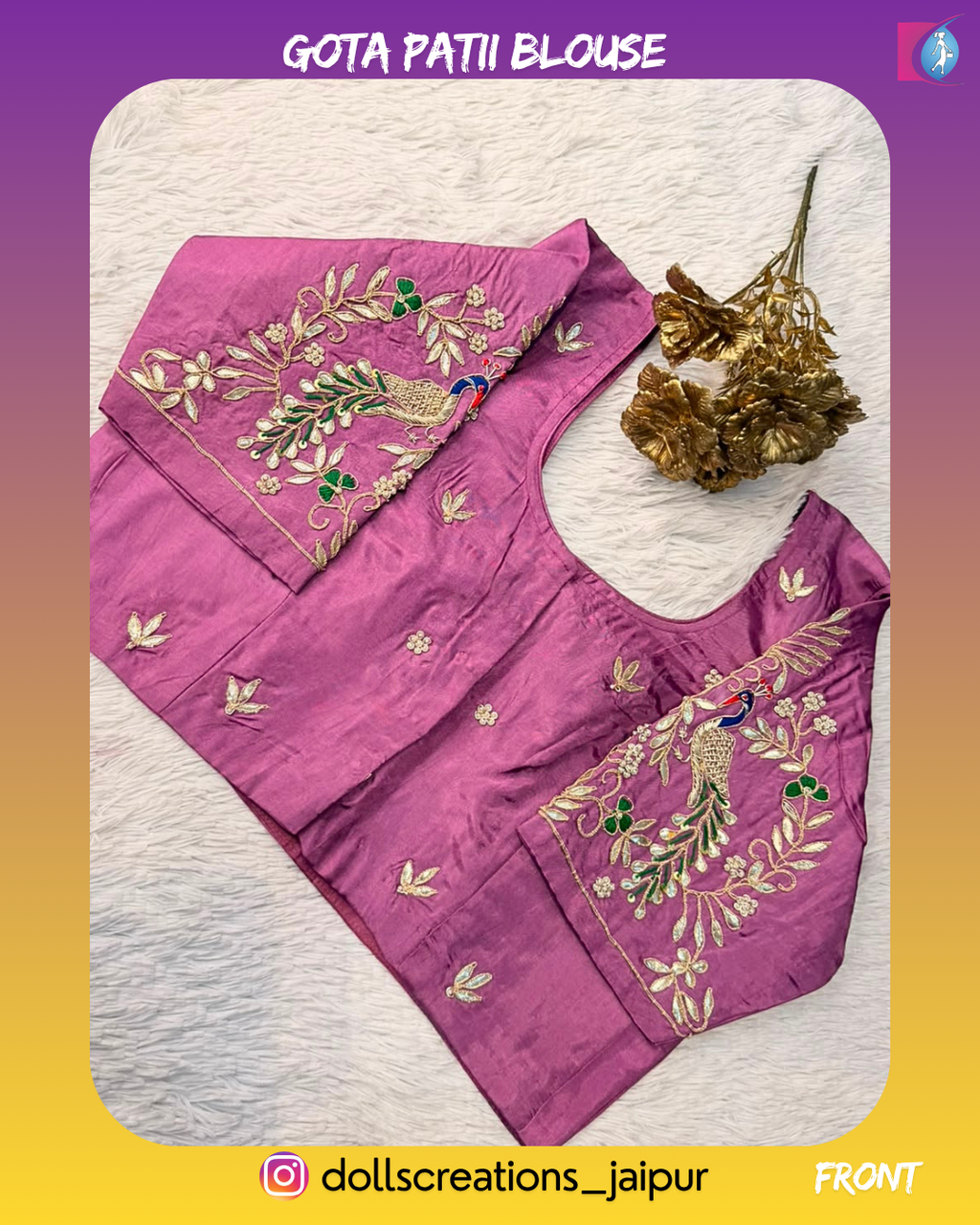 Gota Patti Blouse (LEVENDER) DC1108