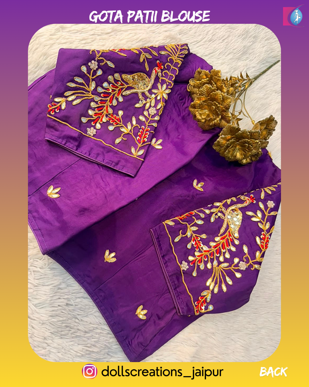 Gota Patti Blouse (PURPLE) DC1108