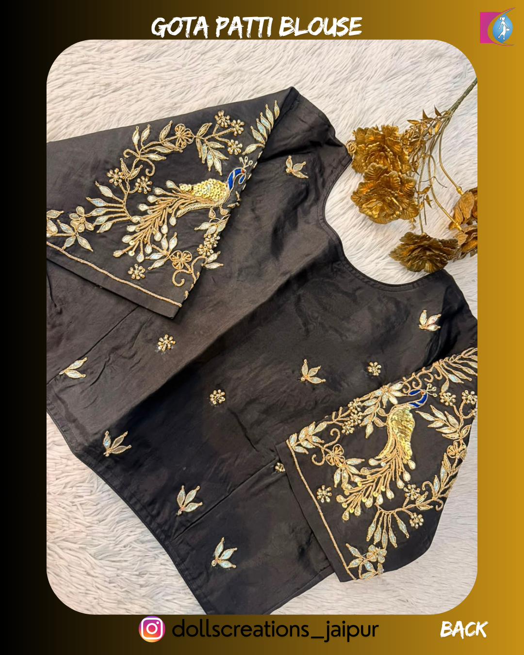 Gota Patti Blouse (BLACK) DC1108