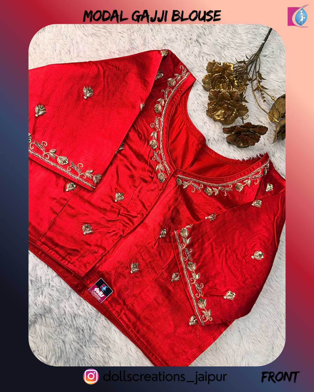 Zardozi Blouse (RED) DC0308