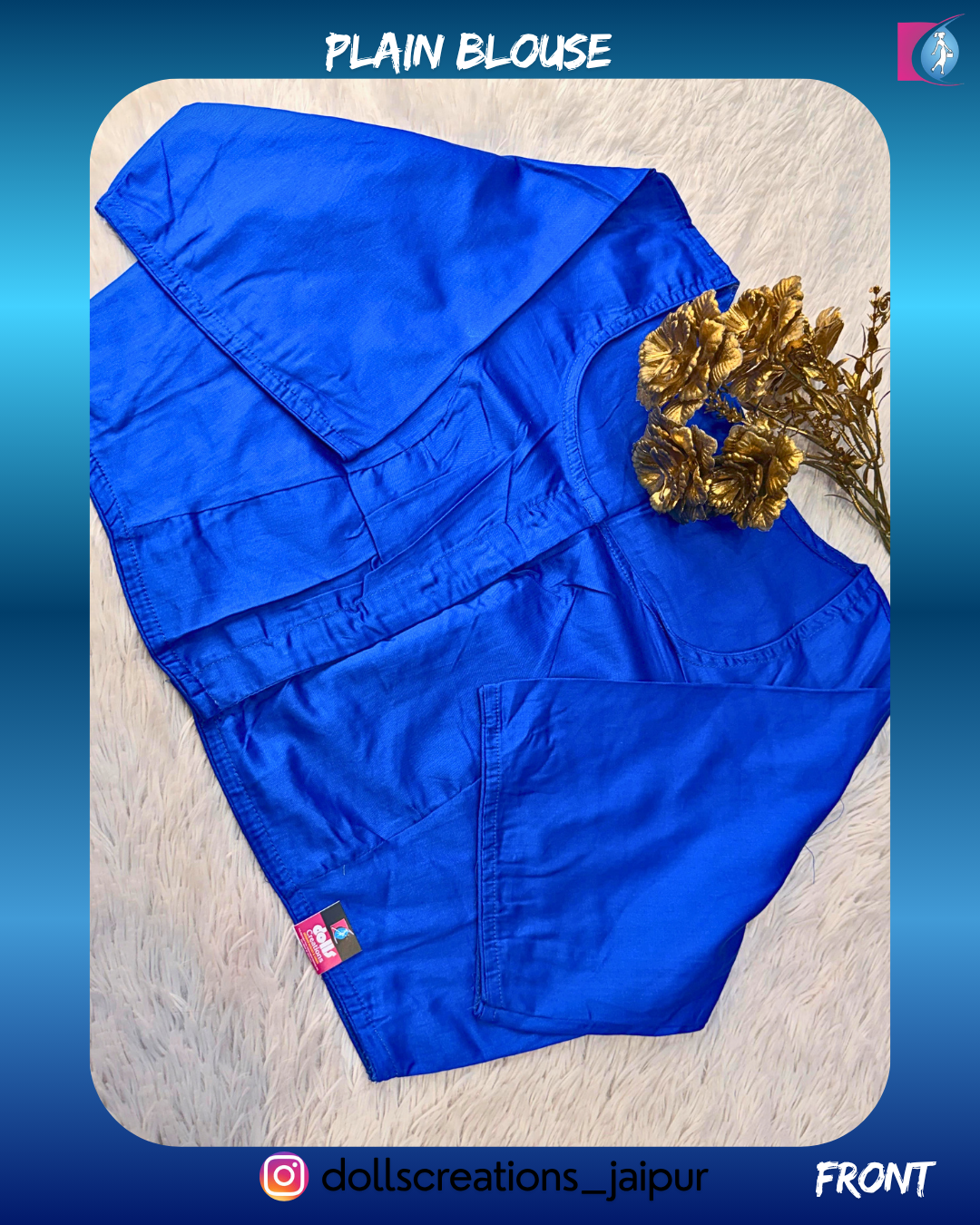 PLAIN BLOUSE (ROYAL BLUE) DC2409