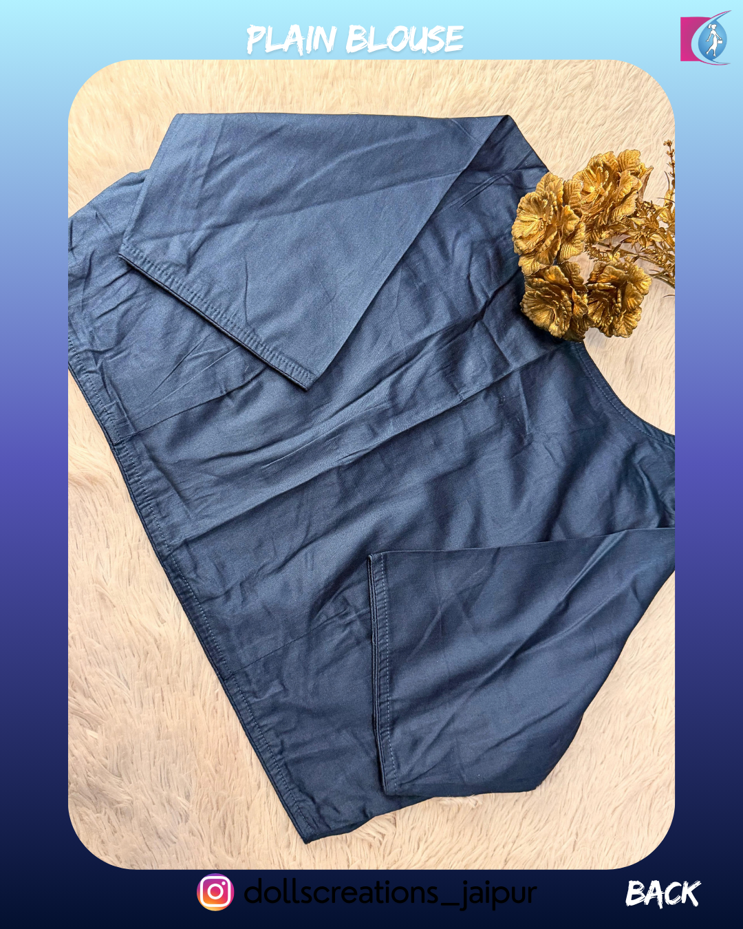 PLAIN BLOUSE (TEAL) DC2409