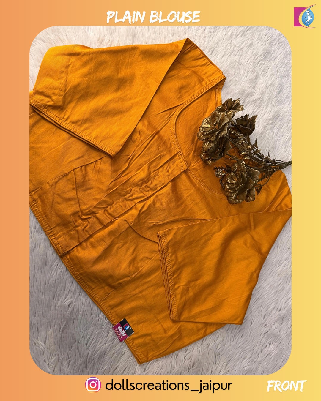 PLAIN BLOUSE (MUSTARD) DC2409