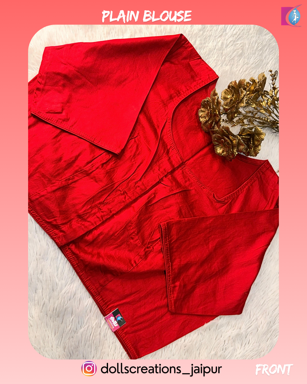 PLAIN BLOUSE (RED) DC2409