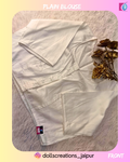PLAIN BLOUSE (WHITE) DC2409