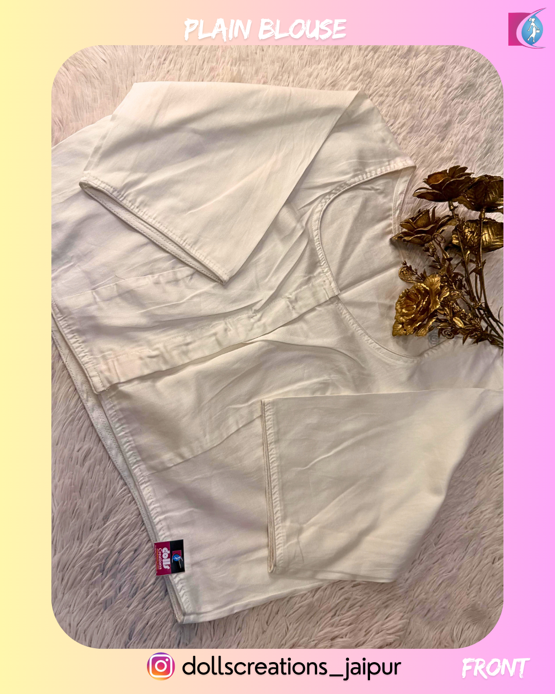 PLAIN BLOUSE (WHITE) DC2409