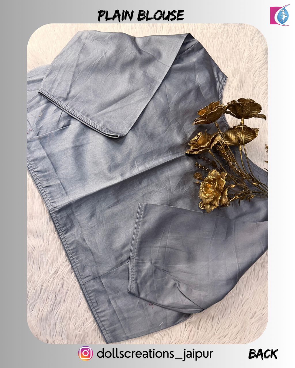 PLAIN BLOUSE (GREY) DC2409