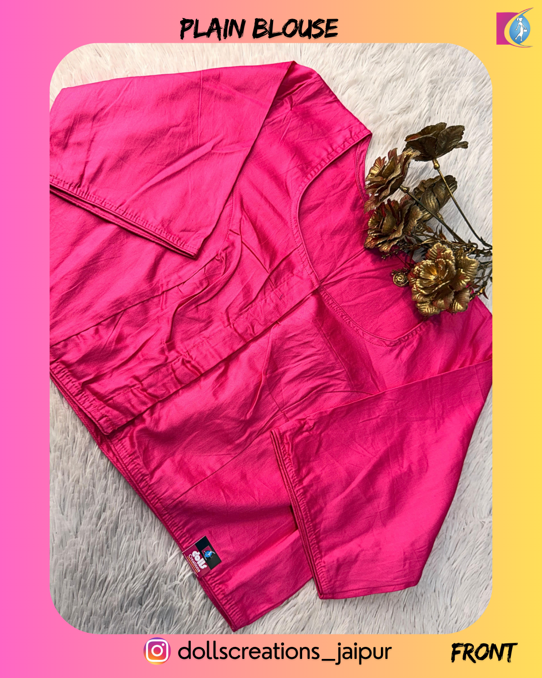 PLAIN BLOUSE (HOT PINK) DC2409