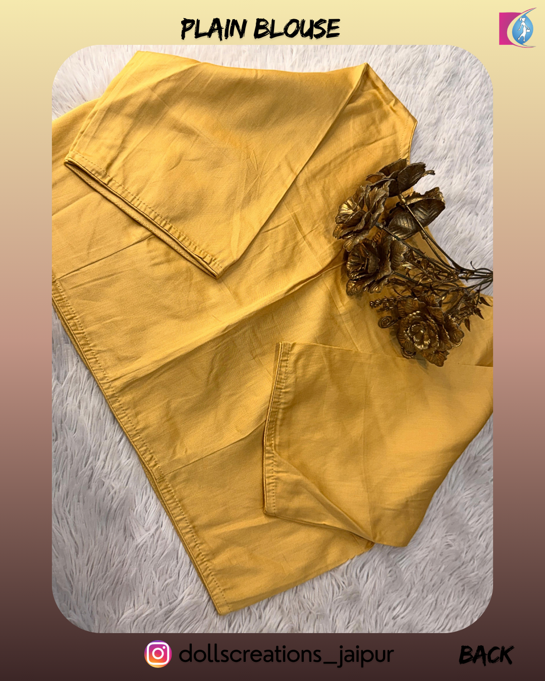 PLAIN BLOUSE (BEIGE) DC2409