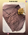 PLAIN BLOUSE (BROWN) DC2409