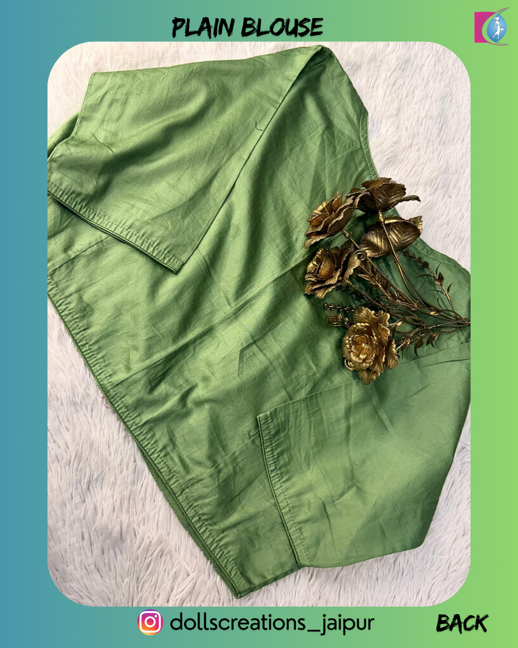 PLAIN BLOUSE (OLIVE GREEN) DC2409