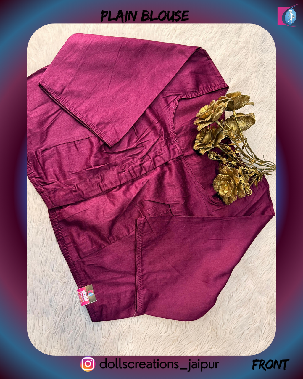 PLAIN BLOUSE (WINE) DC2409