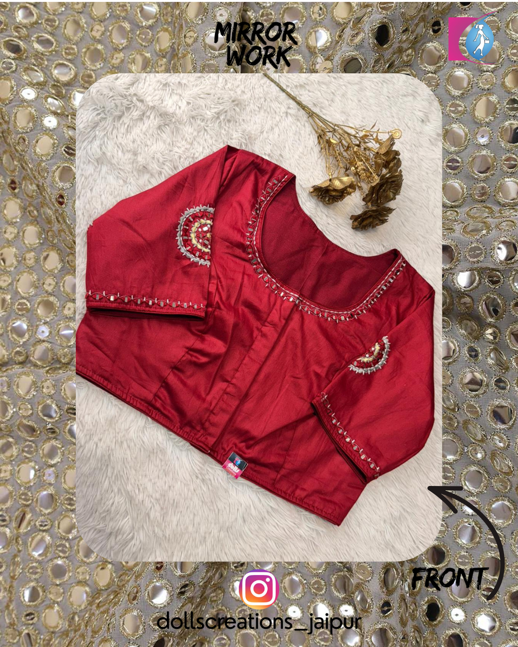Mirror Blouse (Maroon) DC2202
