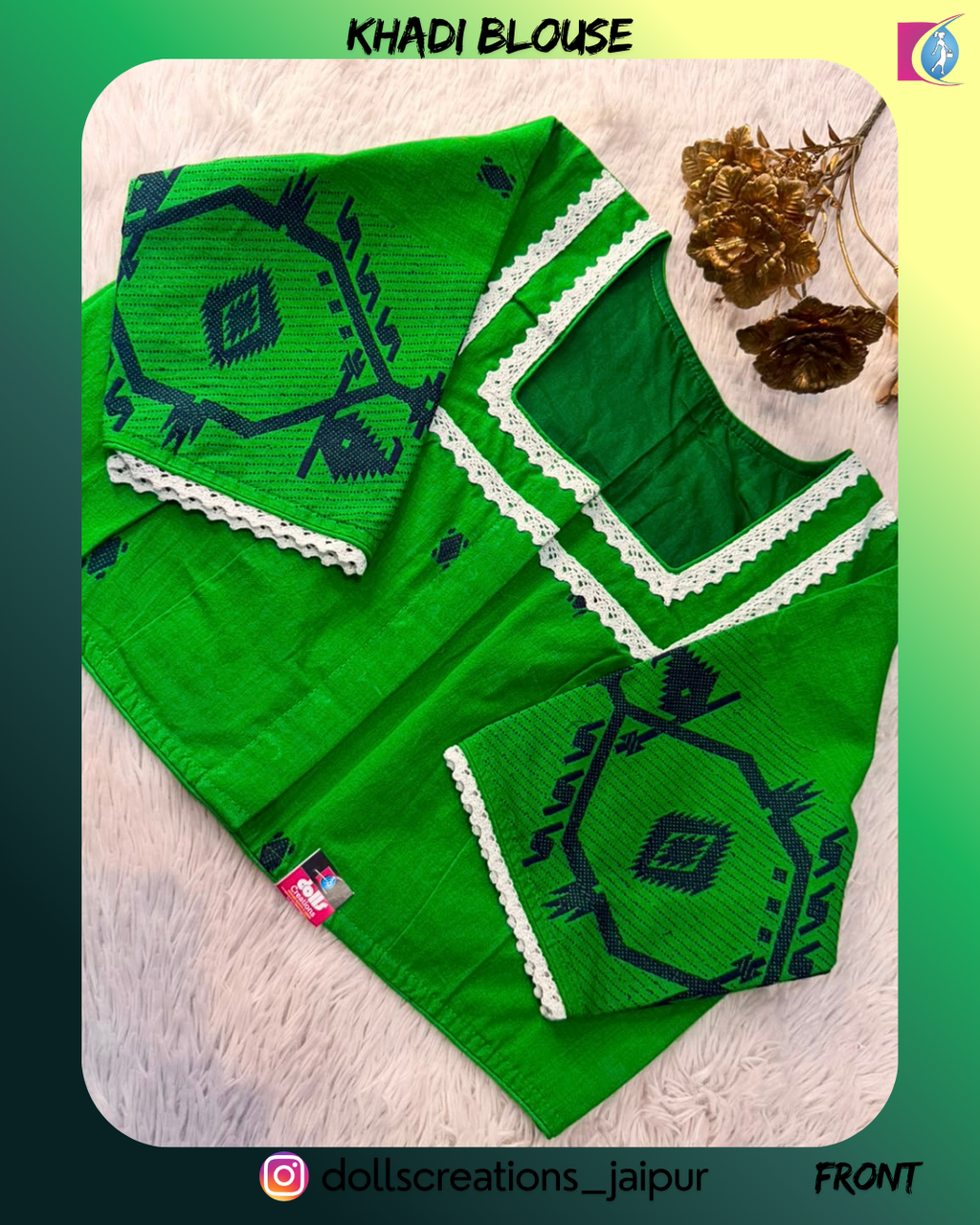 Khadi Blouse (GREEN) DC1607
