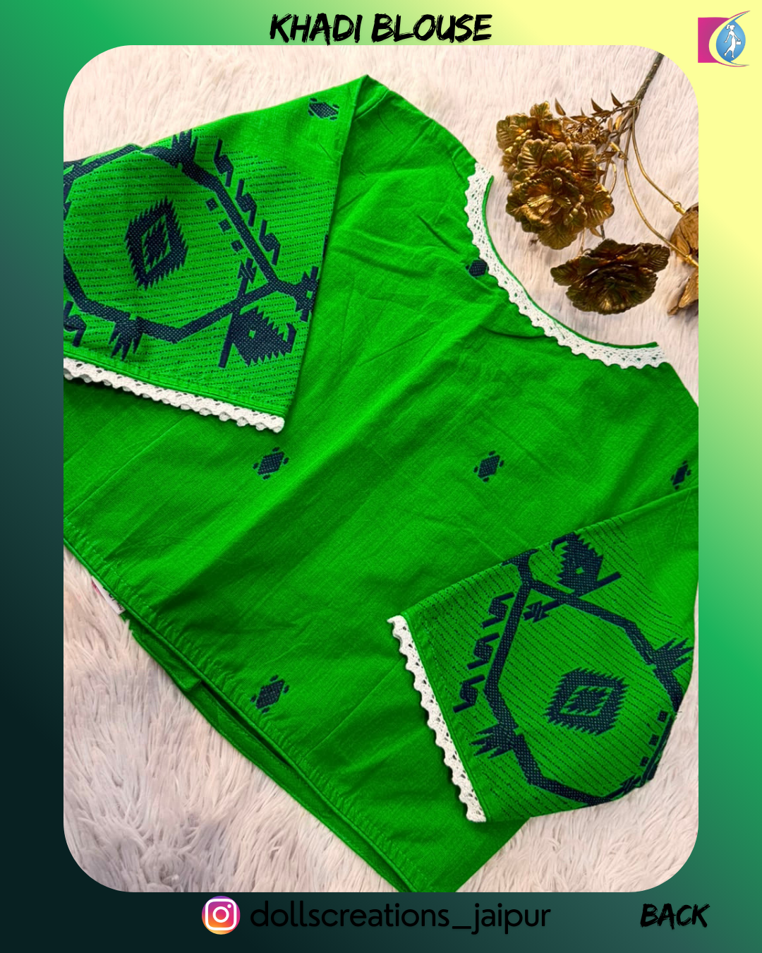 Khadi Blouse (GREEN) DC1607