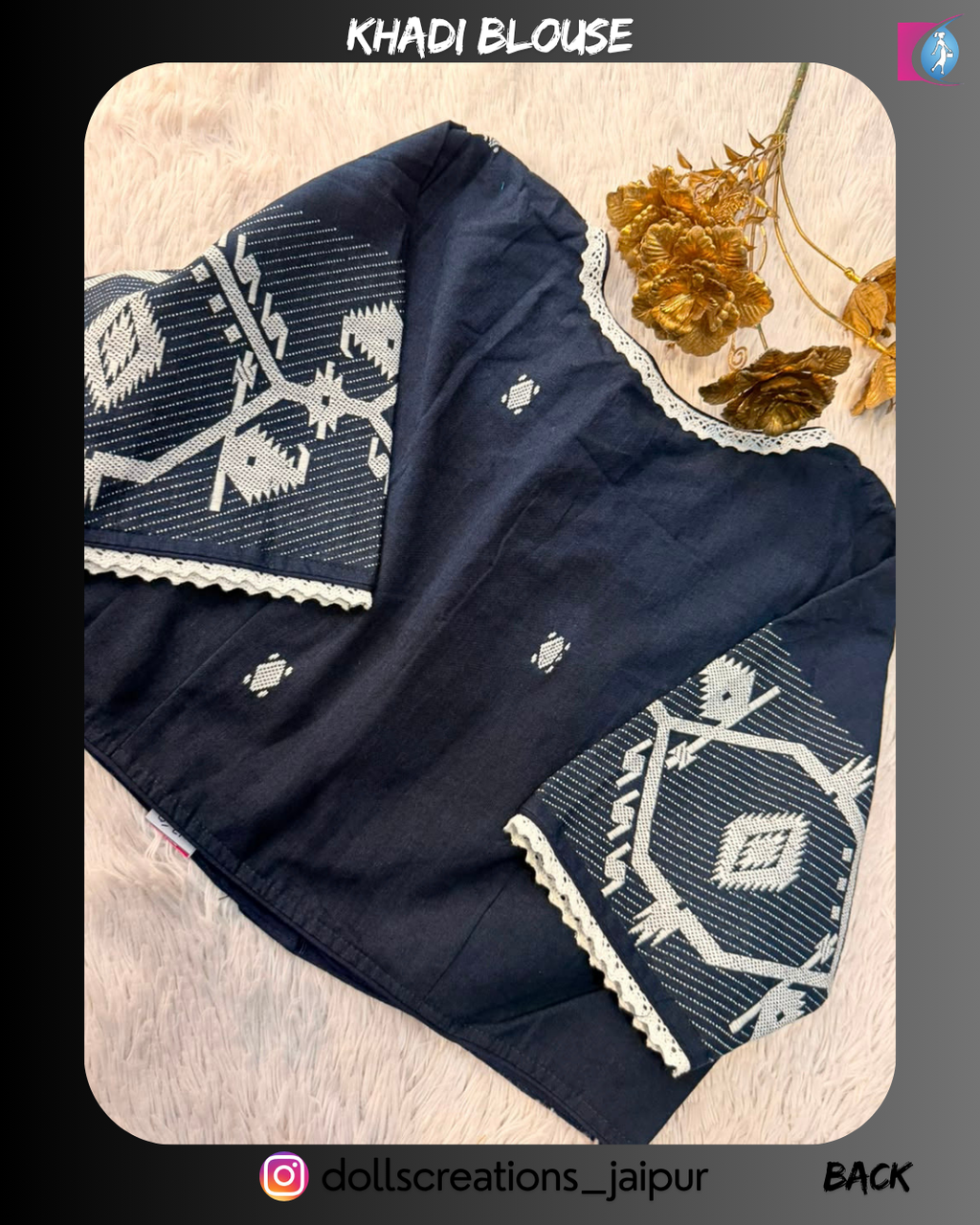 Khadi Blouse (BLACK) DC1607