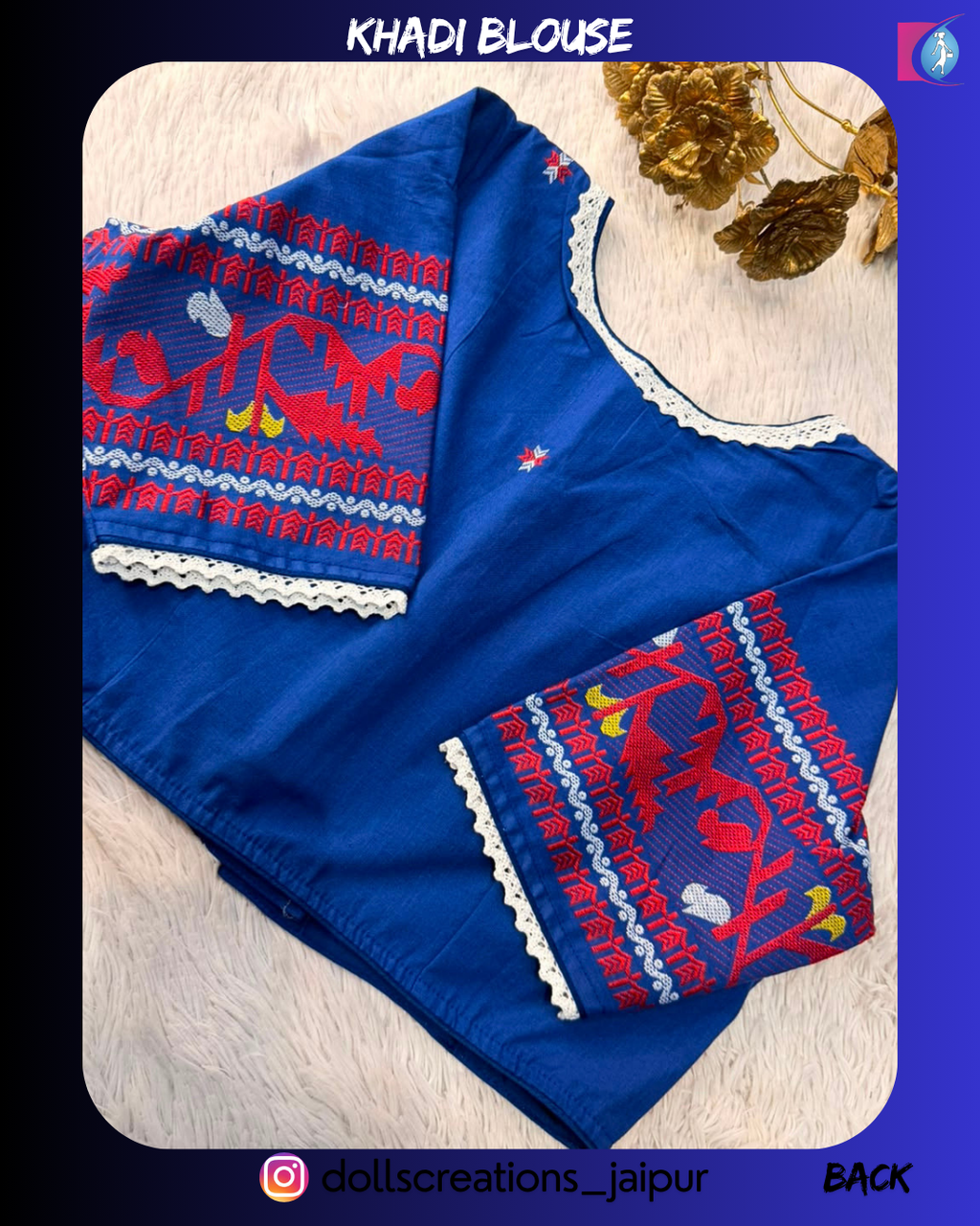 Khadi Blouse (R.BLUE) DC1607