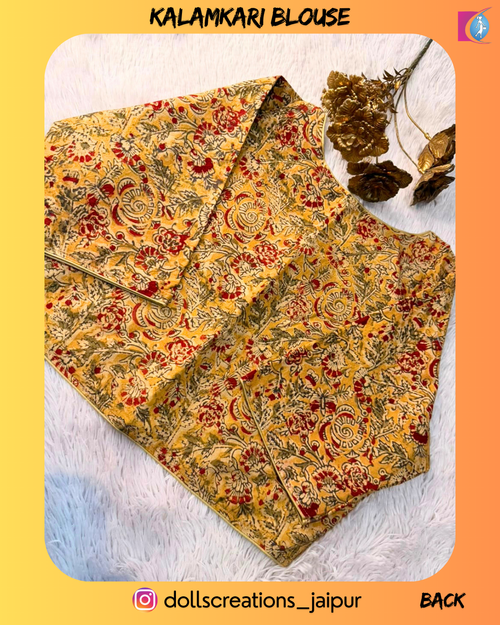 Kalamkari Blouse (YELLOW) DC1407