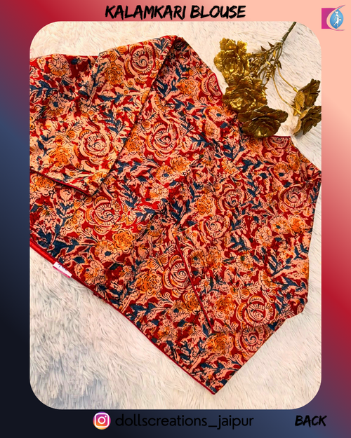 Kalamkari Blouse (RED) DC1407