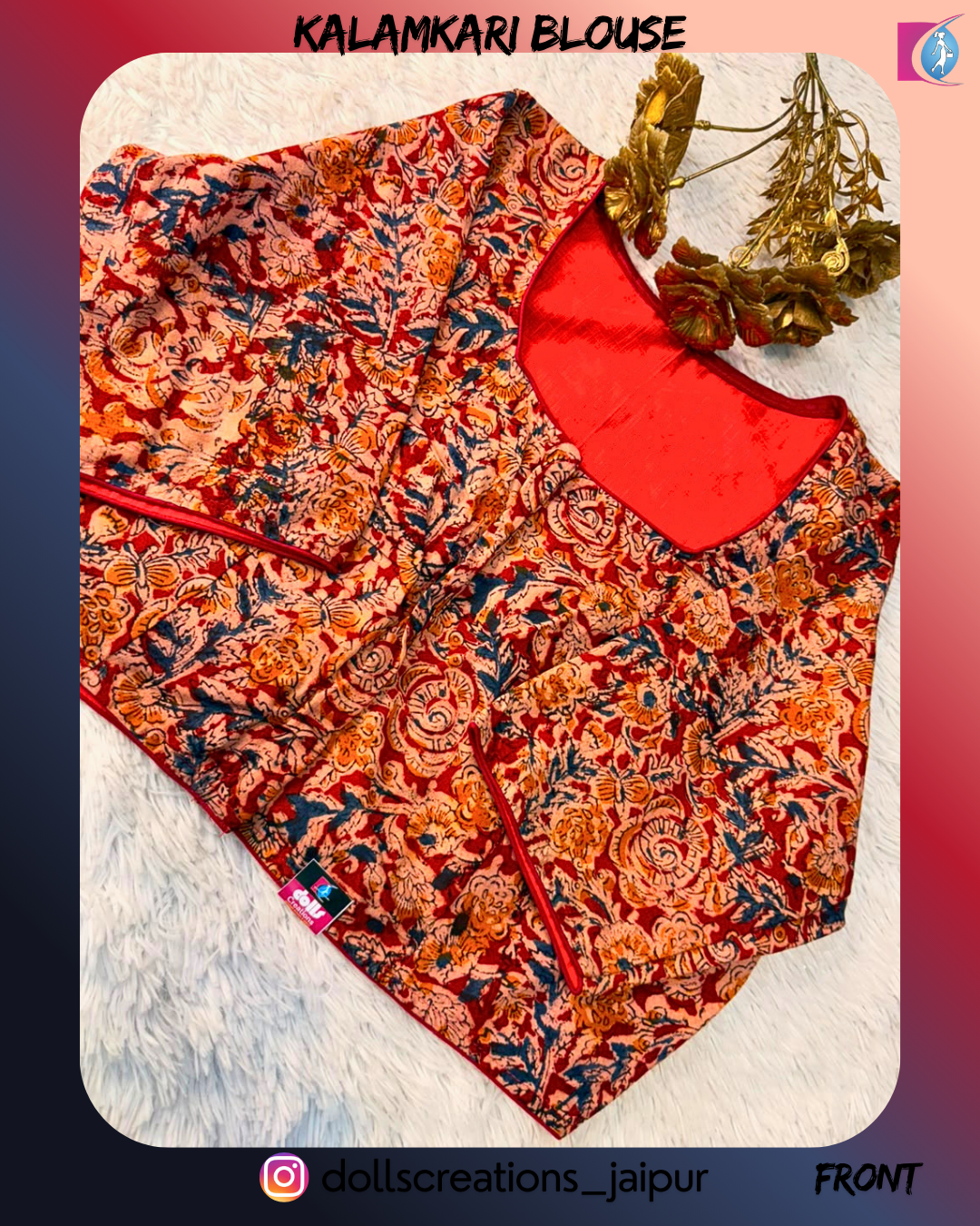 Kalamkari Blouse (RED) DC1407