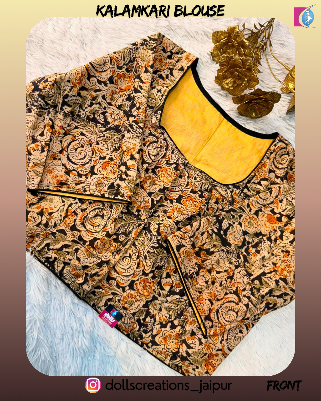 Kalamkari Blouse (BLACK) DC1407