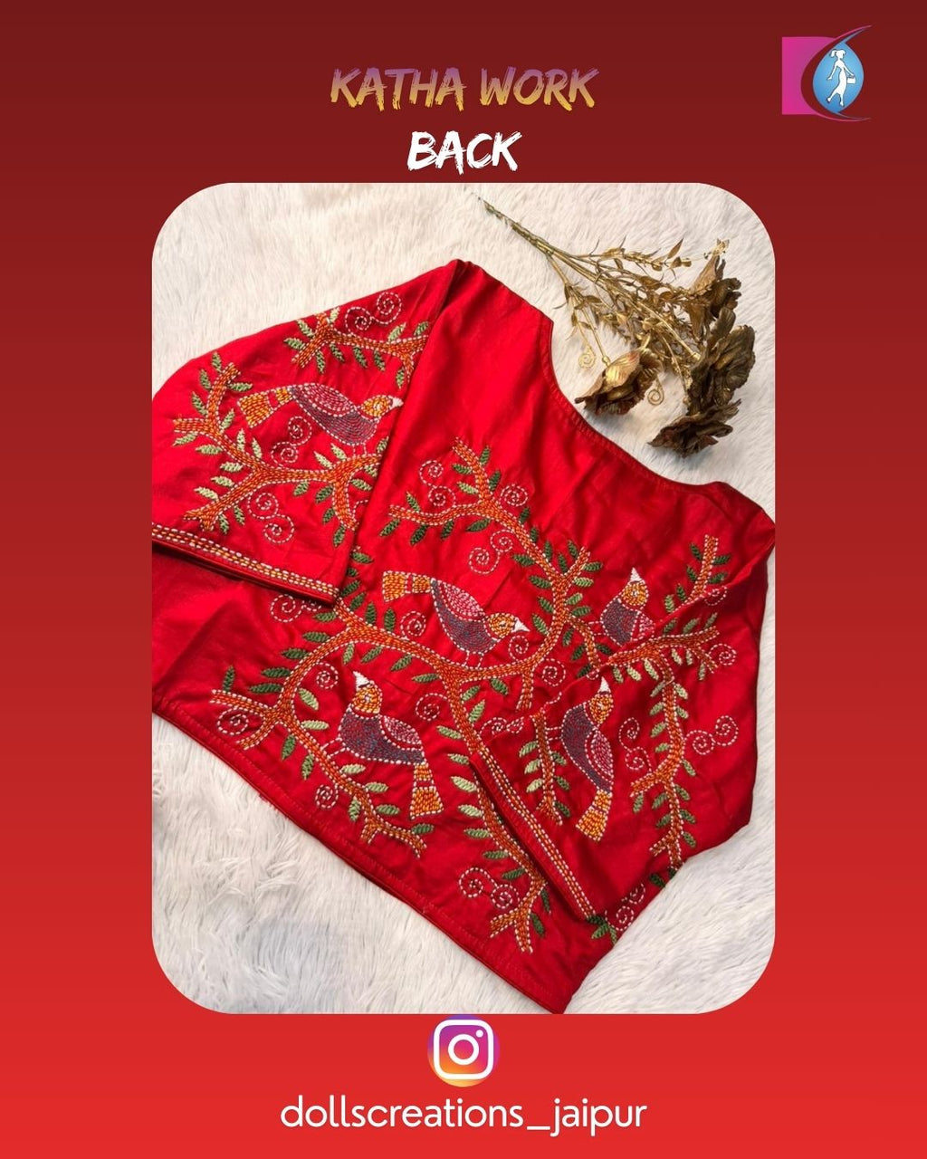 Katha Blouse (Red) DC1725