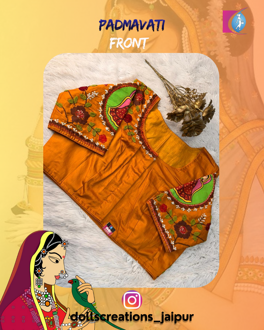 Padmavati Blouse (Mustard) DC2725