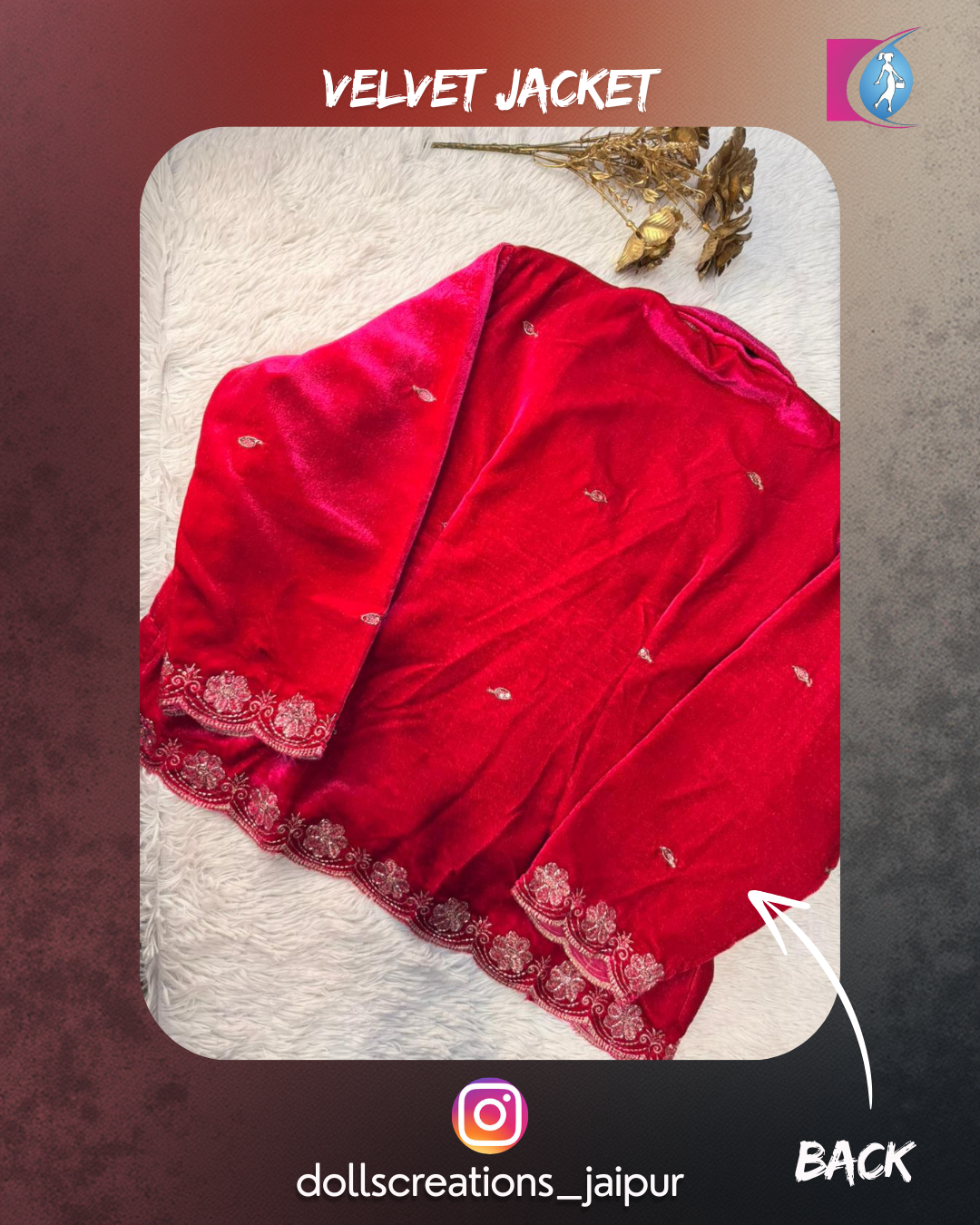 Velvet jacket ( Magenta ) DC1101