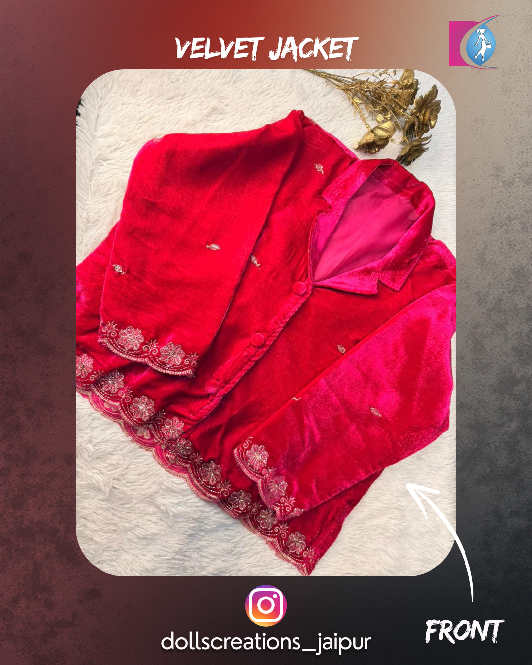 Velvet jacket ( Magenta ) DC1101