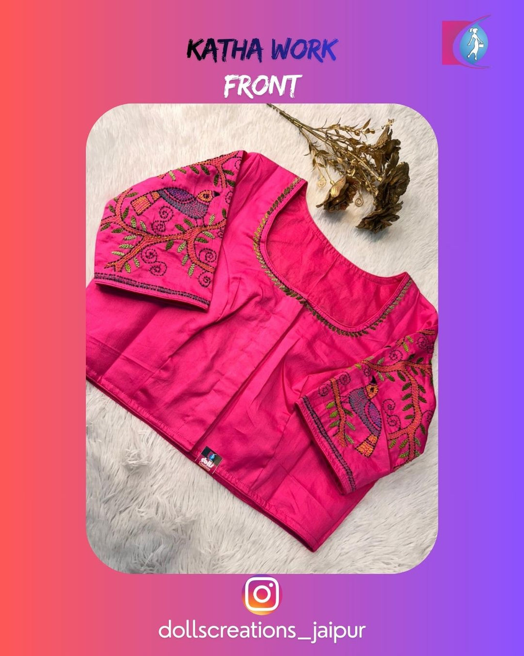 Katha Blouse (Pink) DC1725