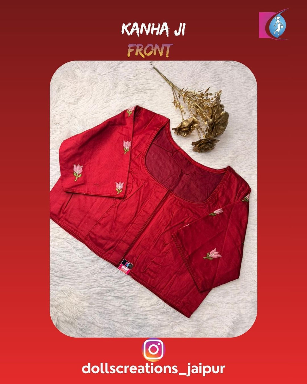 Kanha Ji Blouse ( Maroon ) DC2325