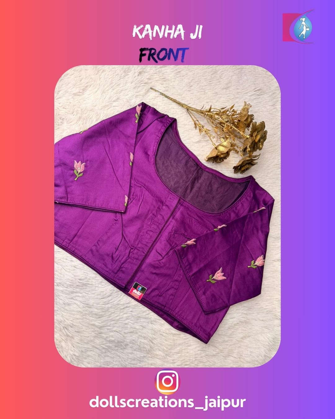 Kanha Ji Blouse (Wine)  DC2325