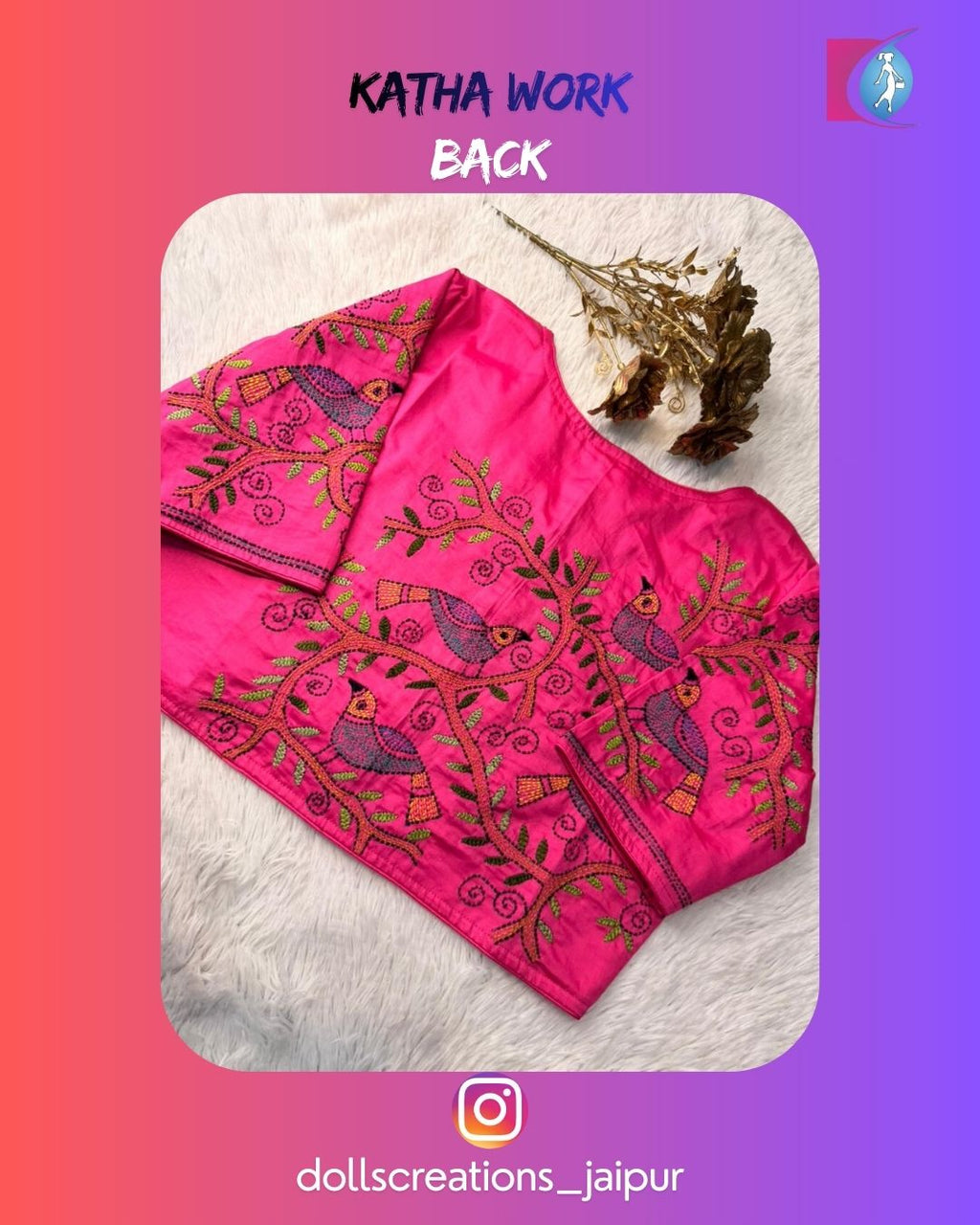 Katha Blouse (Pink) DC1725