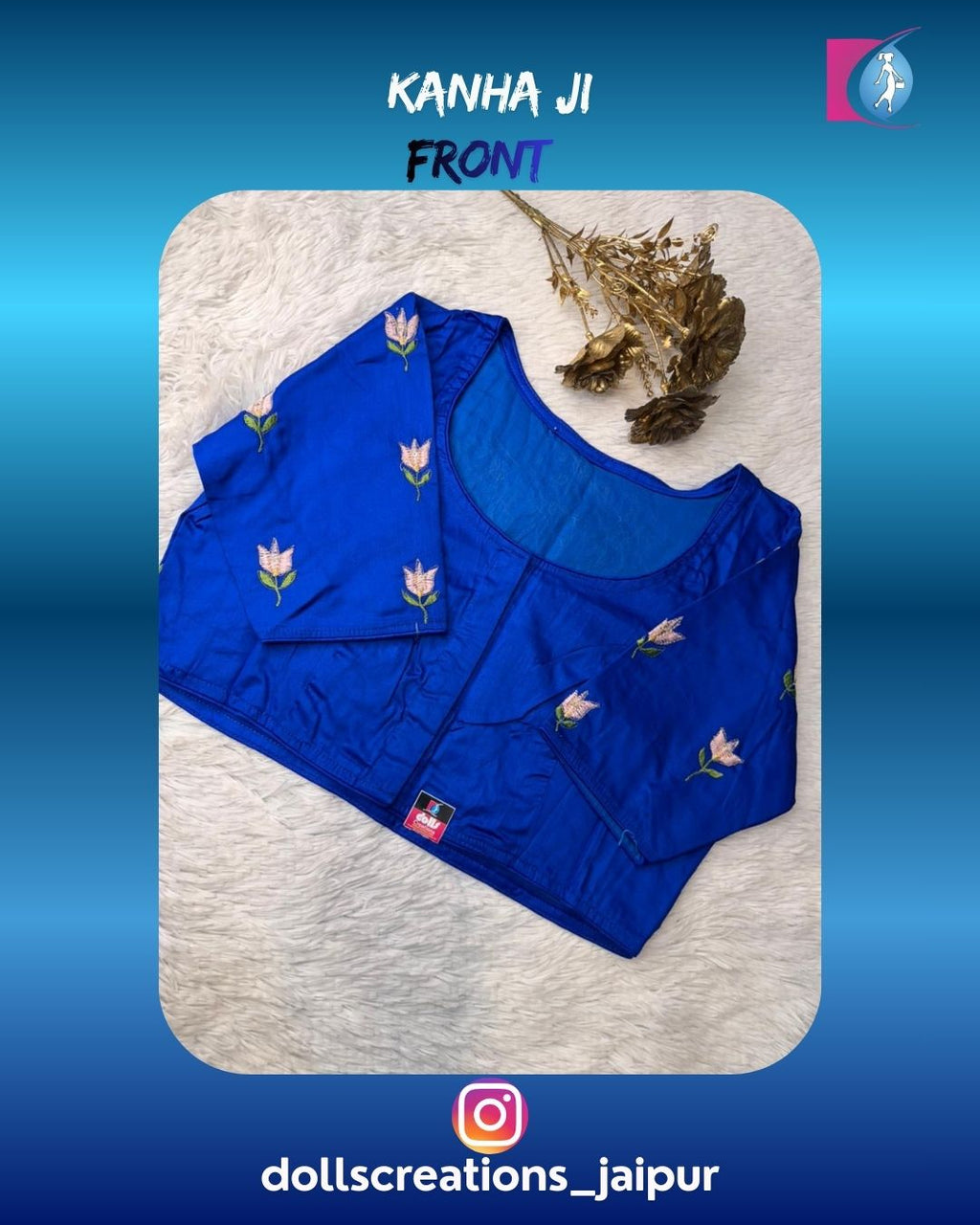 Kanha Ji Blouse (Royal Blue) DC2325